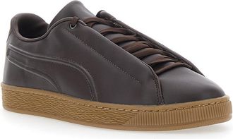 Puma Mens Sneakers Suede Modern Lth Brown And Rubber Trainers