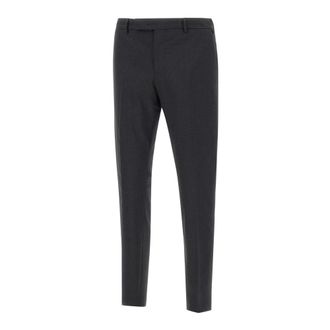 Pantaloni Torino Grey Wool Trousers- Slim Fit- Edge Collection - male - PT Torino - Suit Trousers - Gray - 2XL - Trousers