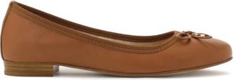 Kazar Lichtbruine comfortabele leren ballerinas - Dames - Ballerinas - Bruin - 38 EU - Leer - Schoenen