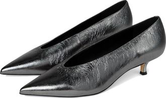 Marc Fisher Cecile Womens Shoes Silver Leather : 7.5 M