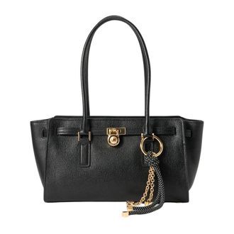 Michael Kors Shoulder Bags, female, Black, Size: ONE SIZE Hamilton Moderne Small Leather Satchel