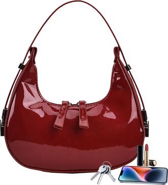 Generic Leather Shoulder Bag - Hobo Tote Cute Zipper Sling Satchel, Casual Spacious Stylish Handbag, Comfortable Durable Design | Tote Bag For Women Traveling