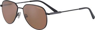 Serengeti Eyewear Haywood Polarized SS543002 Mens Sunglasses Black Size 56