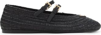 Prada Ballerinas, female, Black, Size: 10 US Crochet Ballerinas