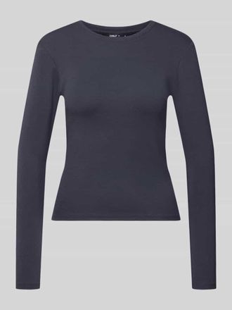 Only Regular Fit Langarmshirt aus Baumwoll-Mix Modell RILEY in Dunkelblau, Gr&ouml;&szlig;e XL
