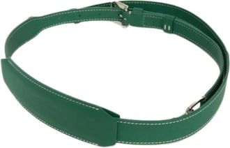 Goyard Pre-owned Accessories, male, Green, Size: ONE SIZE Pre-owned Bandouliere 120 MM Calf Helhide Shoulder Canvas Strap HG