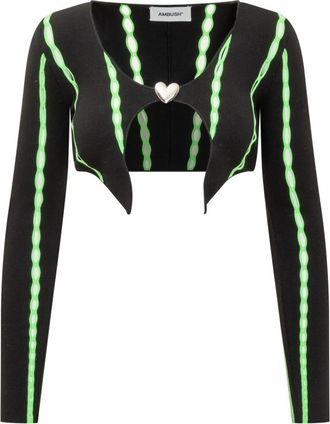 AMBUSH Black Knitted V Neck Top
