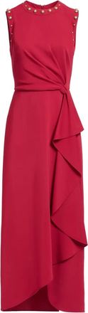 Elie Saab Abito midi con borchie - Rosso