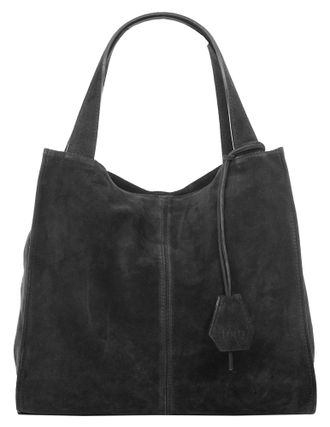 Forty Degrees Shopper FORTY, Damen, Gr. B/H/T: 41cm x 38cm x 17cm onesize, schwarz, Leder, gemustert, Taschen Shopper, echt Leder, Made in Italy