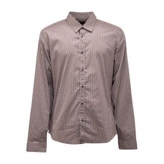 Gucci Slim Fit Italiaans overhemd met automatische knopen - Heren - Casual Overhemden - Bruin - XL - Overhemden