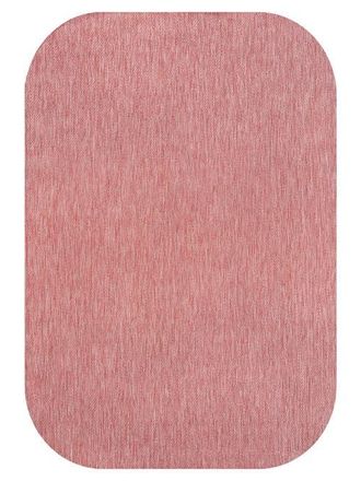 Jonathan Y Designs Miles Modern Minimalist Radius Corner Solid Indoor/Outdoor Shaped Area Rug in Light Rose at Nordstrom, Size 8Ft 0In X 10Ft 0In