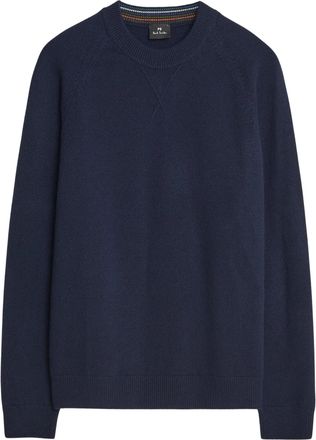 Paul Smith Raglan-Sleeve Crew-Neck Sweater with Ribbed Details