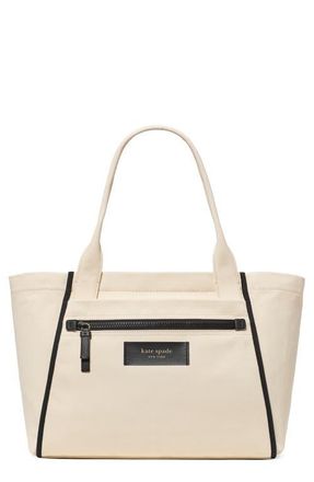 Kate Spade New York dash canvas large tote bag in Natural at Nordstrom