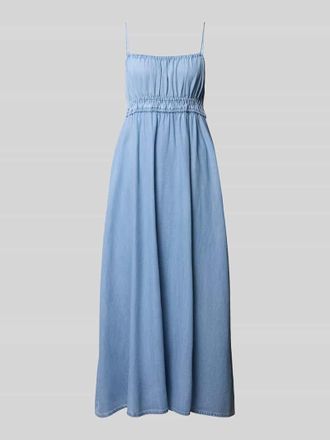 Mango Midikleid aus Lyocell-Mix in Denim-Optik Modell Ibiza in Jeansblau, Gr&ouml;&szlig;e XL