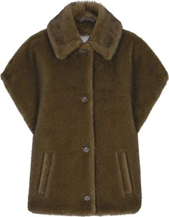 Dante6 Furdy Cape Coat - Dames - Jassen - Groen - Maat: L Taf