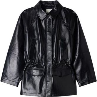 Sandro Smooth leather jacket in Black at Nordstrom, Size 34 Eu