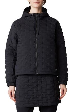 Mountain Hardwear Stretchdown Lightweight Zip Hoodie in Black at Nordstrom, Size X-Large