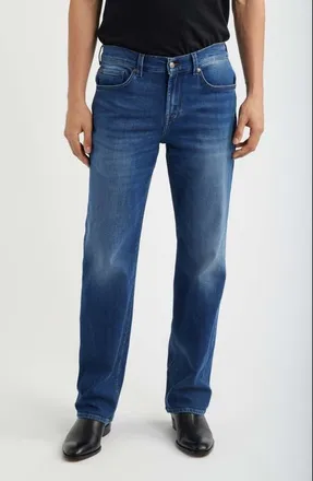 7 For All Mankind Austyn Relaxed Straight Leg Jeans in Bluehour at Nordstrom, Size 36