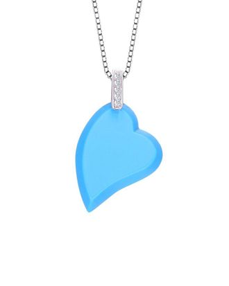 Genevive Silver Pendant Necklace