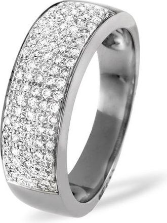 The Diamond Store 18K White Gold Diamond Pave Ring 0.45ct H/si