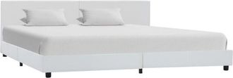 vidaXL Estructura De Cama De Cuero Sint&eacute;tico Blanco 180x200 Cm Vidaxl