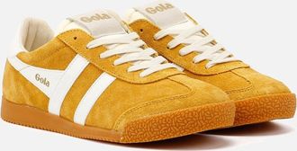 Gola Womens Gola Elan Suede Womens Sun/White Trainers - Yellow - Size: 6
