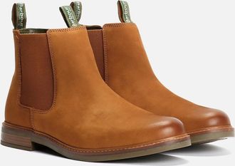 Barbour Mens Barbour Farsley Leather Mens Dark Tan Chelsea Boots - Brown - Size: 10