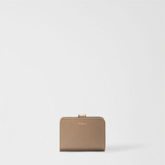 Furla Classic Portafoglio Compatto S Taupe Marrone Pelle Di Vitello Andromeda Donna