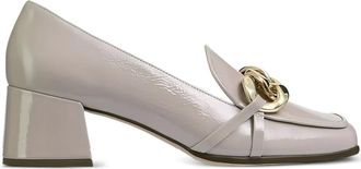 Högl Mocassini Ally in pelle con tacco largo - Toni neutri