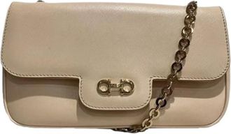 Ferragamo Pre-owned Cross Body Bags, female, Beige, Size: ONE SIZE Pre-owned Cross Body Bag