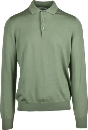 Gran Sasso Virgin Wool Polo Sweater with Classic Collar and Three-Button Placket