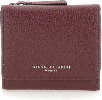 Gianni Chiarini Accessoires, Dames, Rood, ONE Size, Leer, Grain Wallet