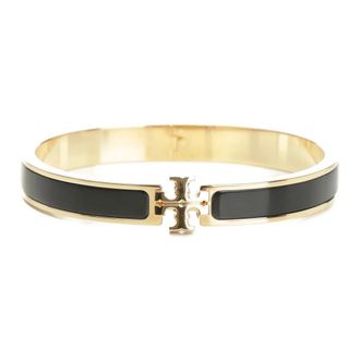 Tory Burch Tory Burch, Necklaces, female, Black, Size: M Enamel Logo Bracelet