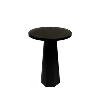 Calicosy Mesa de centro redonda con pie ancho H47 cm - Negro