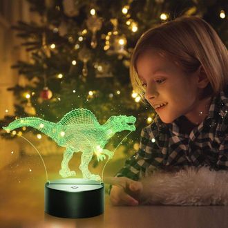 OEM Luz Nocturna Infantil, Luz Nocturna 3d De Tiranosaurio Con 16 Colores - Crezuo