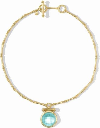 Julie Vos Womens Bamboo Statement Bahamian Necklace In Blue