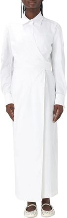 Max Mara Kleedjes, Dames, Wit, M, Witte Overjurk Elegante Stijl