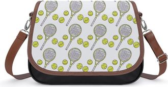 Generic Tennis Pattern Crossbody Bags for Women Shoulder Messenger Bag Purse Handbags