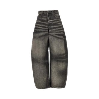 Diesel 1987 D-Khelz Relaxed Fit Jeans - Dames - Jeans - Grijs - Maat: W28 Katoen
