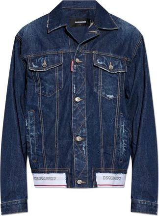 Dsquared2 Vintage-effect Denim Jacket - Heren - Spijkerjassen - Blauw - L - Denim - Jassen