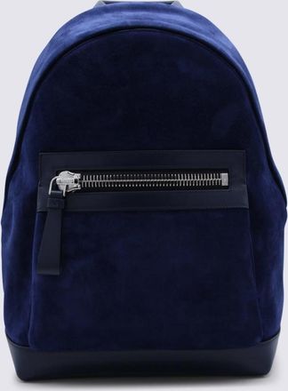 Tom Ford Blue Suede Backpack
