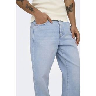 Only & Sons straight leg jeans ONSEDGE light blue denim