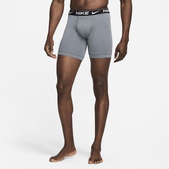 Nike Mens Ultra Comfort Dri-FIT Long Boxer Brief (3-Pack) in Grey | KE1263-032