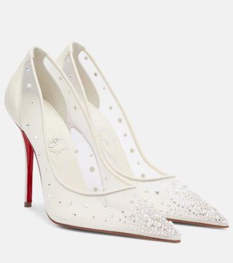 Christian Louboutin Miss Z Degrastrass Perla 100 mesh pumps