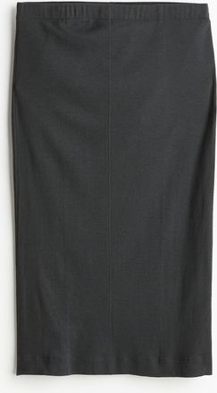 H&M Bleistiftjupe aus Baumwolle - Grau