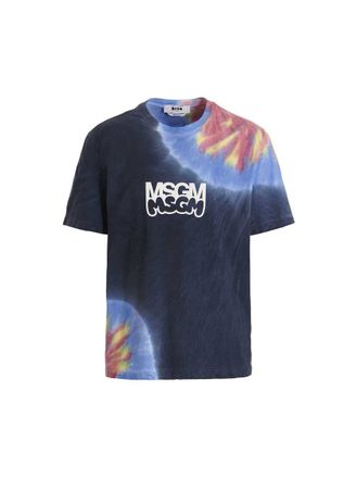 Msgm Graphic Crew Neck T-Shirt