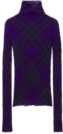 Burberry Stijlvolle Sweaters Collectie - Dames - Coltruien - Paars - S - Truien & Vesten