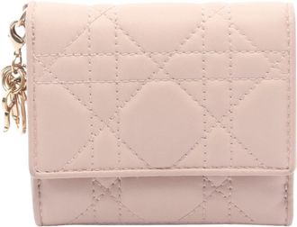Dior Pink Leather Wallet (Tri-Fold) (Pre-Owned)