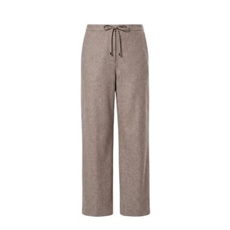 Max Mara Dames, Broeken, Beige, Maat: 2XS Wol