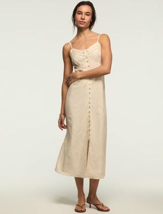 Lucky Brand Womens Festival Lace Trimmed Slip Dress